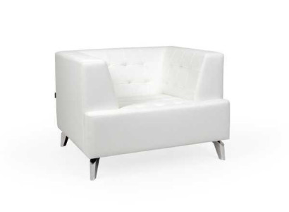 Weißer Sessel Fernsehsessel Lounge Einsitzer Wohnzimmer Club Relaxsessel